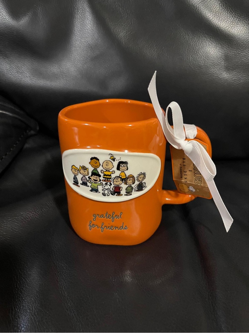 Thanksgiving Rae Dunn Peanuts Mug grateful for friends